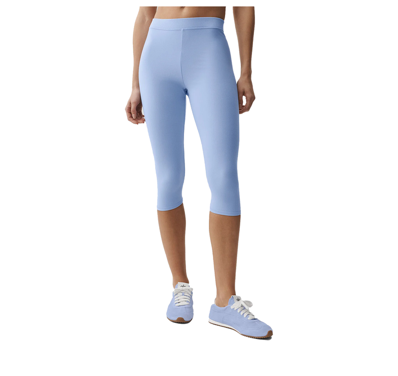 alo Women's Alosoft High-Waist Iconic 90's Capri Light Provence Blue