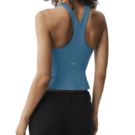 alo Women's Airbrush Lock In Bra Tank California Blue