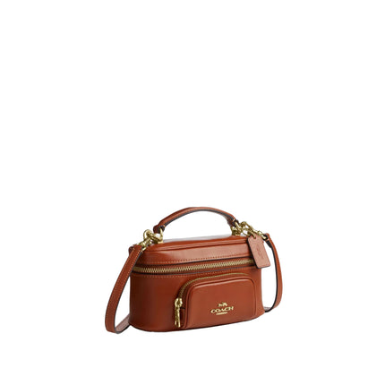 Coach Women's Rainer Crossbody Bag 18 With Pocket Gold/Cinnamon