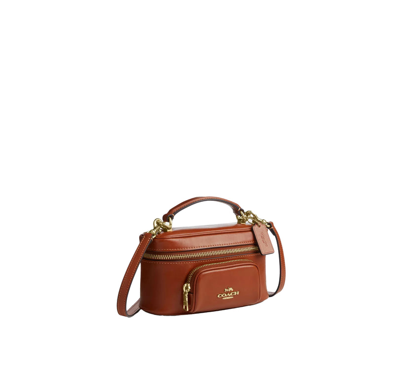 Coach Women's Rainer Crossbody Bag 18 With Pocket Gold/Cinnamon