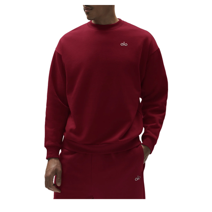 alo Men's Accolade Crew Neck Pullover Summer Romance Red