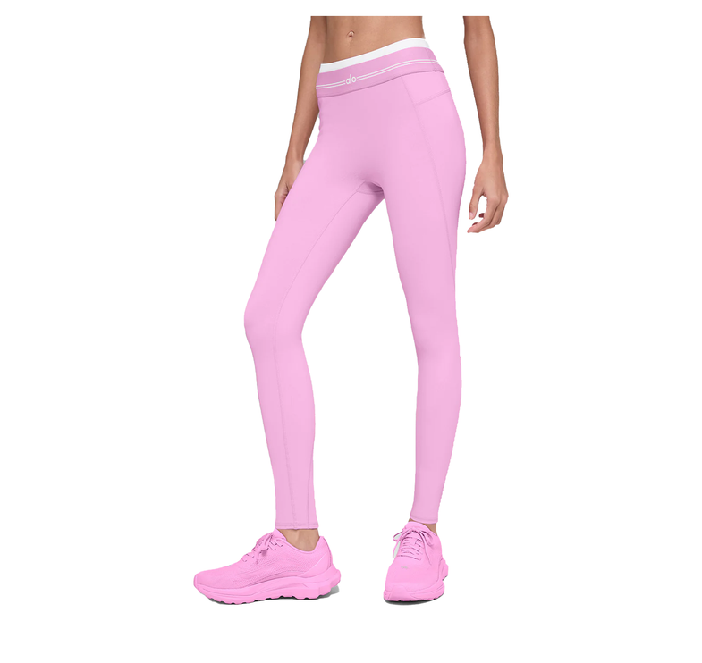 alo Women's Airbrush High-Waist 7/8 Better Together Legging Candy Heart Pink/White