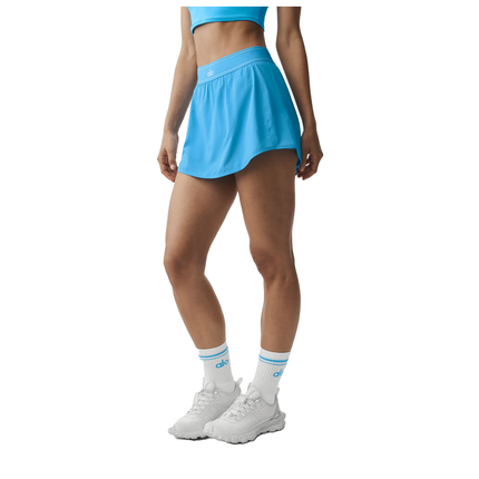 alo Women's Match Point Tennis Skirt Azure Blue