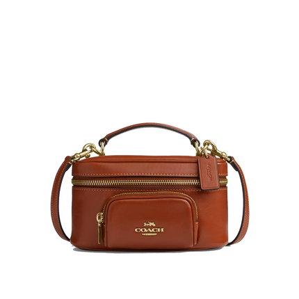Coach Women's Rainer Crossbody Bag 18 With Pocket Gold/Cinnamon