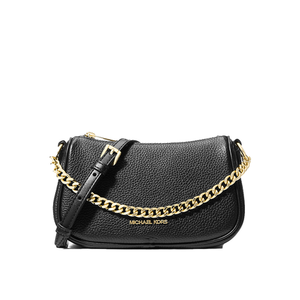 Michael Kors Women's Carmela Small Pebbled Leather Convertible Crossbody Bag Black/Gold