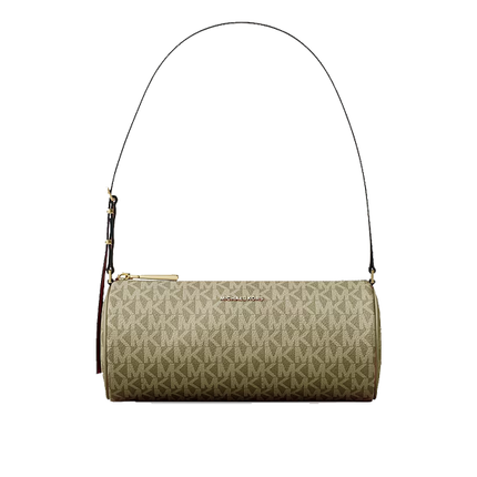 Michael Kors Women's Izzy Small Signature Logo Barrel Pochette Loden/Gold