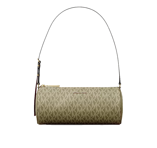 Michael Kors Women's Izzy Small Signature Logo Barrel Pochette Loden/Gold