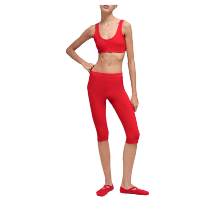 alo Women's Alosoft High-Waist Iconic 90's Capri Bright Red