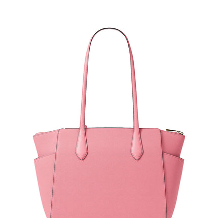 Michael Kors Women's Marilyn Medium Saffiano Leather Tote Bag Carnation/Gold