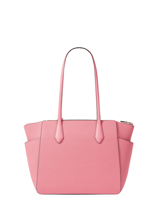 Michael Kors Women's Marilyn Medium Saffiano Leather Tote Bag Carnation/Gold