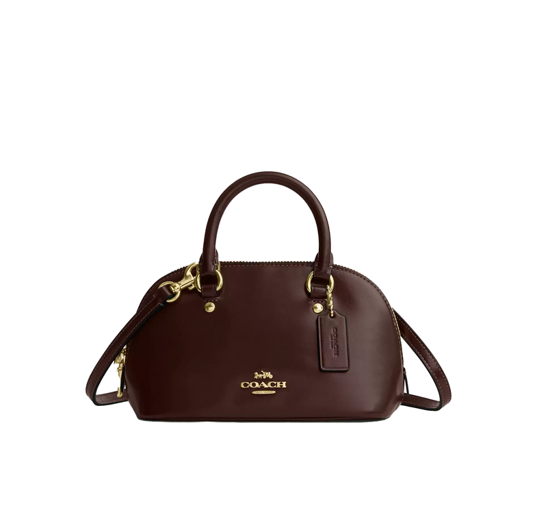 Coach Women's Lara Mini Satchel Bag Gold/Maple