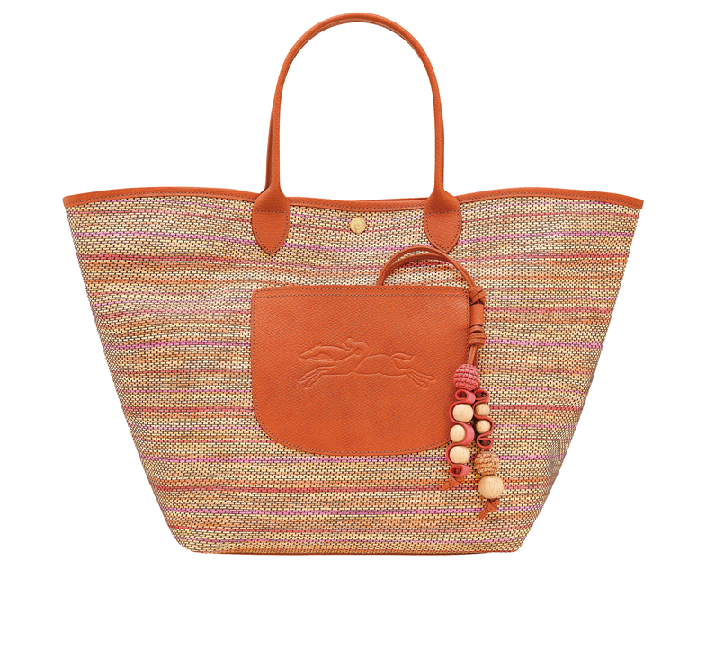 Longchamp Women's Le Pliage Collection L Basket Bag Canvas Rainbow