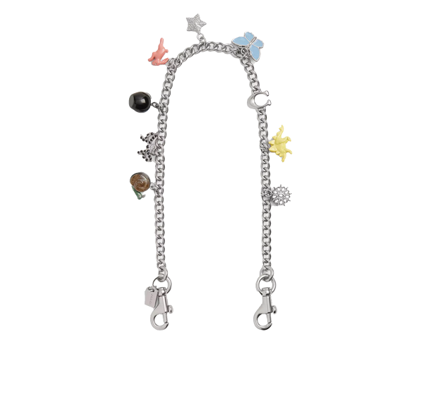 Coach Women's Chain Strap With Charms Silver/Multi