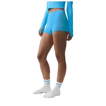 alo Women's Sway My Way Micro Short Azure Blue