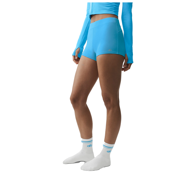alo Women's Sway My Way Micro Short Azure Blue