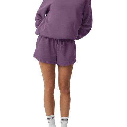 alo Women's Accolade Crew Neck Pullover Plum Kiss