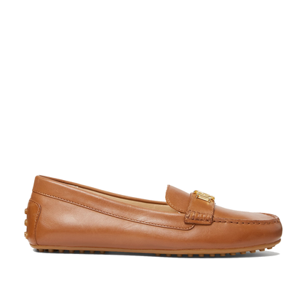 Polo Ralph Lauren Women's Barnsbury Nappa Leather Driver Deep Saddle Tan