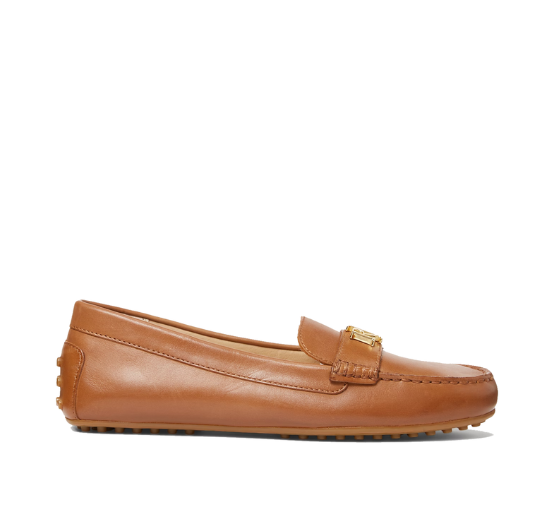 Polo Ralph Lauren Women's Barnsbury Nappa Leather Driver Deep Saddle Tan