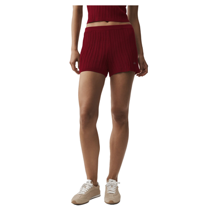 alo Women's Sweater High-Waist Sunlit Short Summer Romance Red