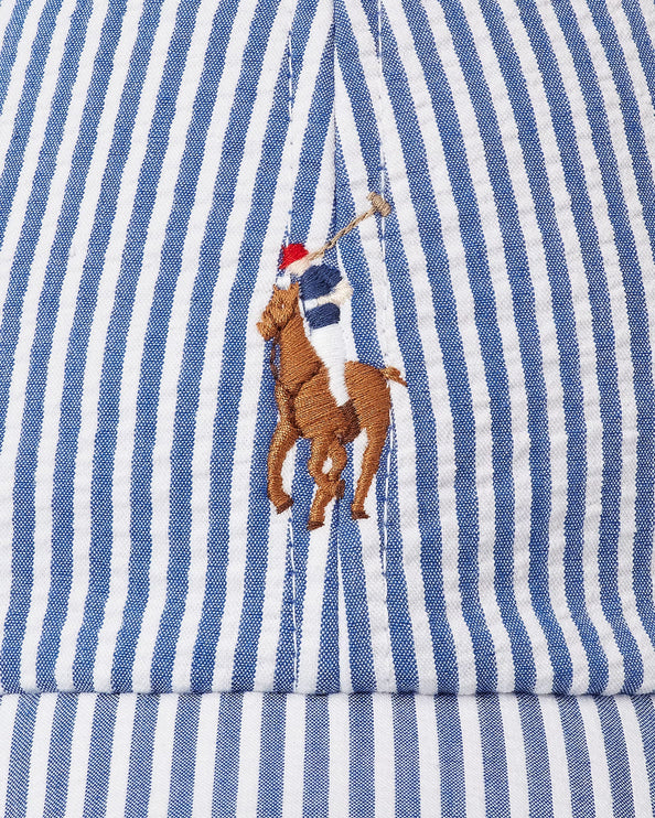 Polo Ralph Lauren Unisex Seersucker Ball Cap Cruise Royal Seersucker