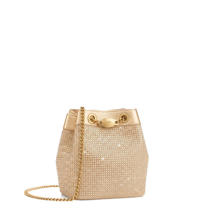 JW PEI Women's Yara Artificial Crystal Bucket Bag Champagne