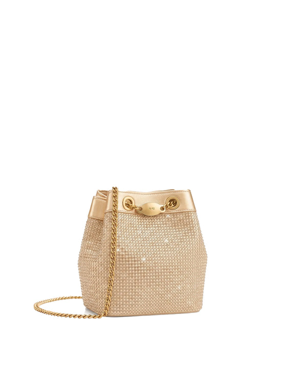 JW PEI Women's Yara Artificial Crystal Bucket Bag Champagne