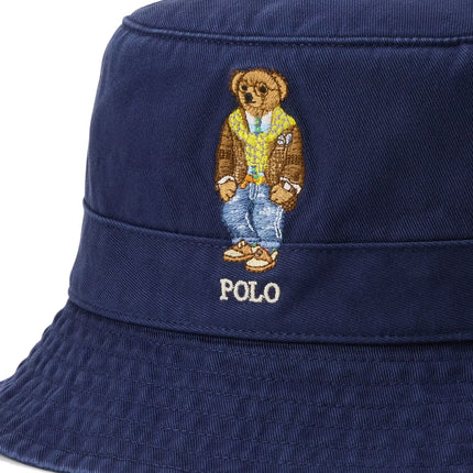 Polo Ralph Lauren Unisex Polo Bear Twill Bucket Hat Newport Navy