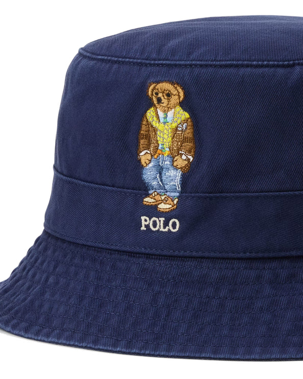 Polo Ralph Lauren Unisex Polo Bear Twill Bucket Hat Newport Navy
