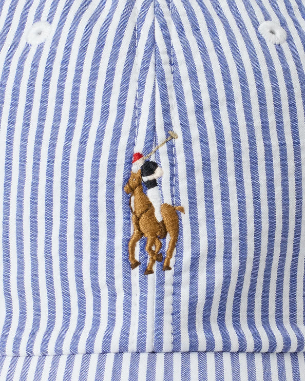 Polo Ralph Lauren Unisex Seersucker Ball Cap Cruise Royal Seersucker