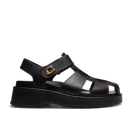 Coach Women's Sculpted C Fisherman Sandal Black