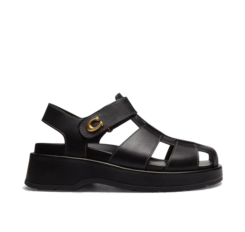 Coach Women's Sculpted C Fisherman Sandal Black