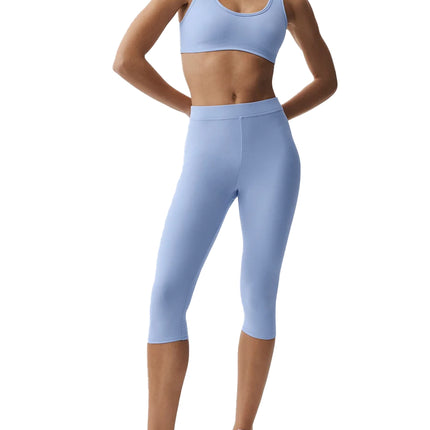alo Women's Alosoft High-Waist Iconic 90's Capri Light Provence Blue