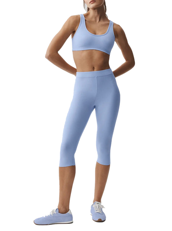 alo Women's Alosoft High-Waist Iconic 90's Capri Light Provence Blue