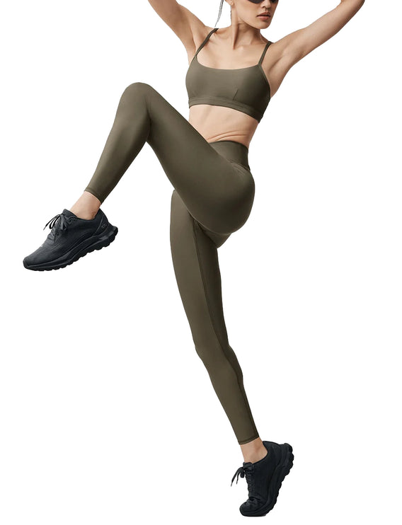 alo Women's 7/8 High-Waist Airlift Legging Olive Tree