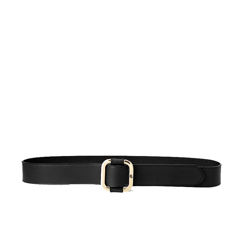 Polo Ralph Lauren Women's Slide-Buckle Leather Belt Black