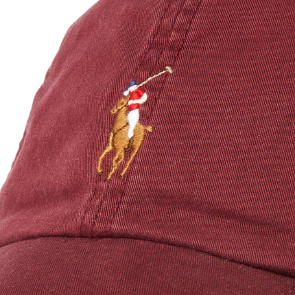 Polo Ralph Lauren Unisex Stretch-Cotton Twill Ball Cap Rich Ruby