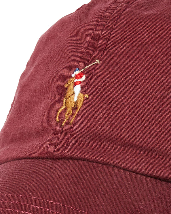 Polo Ralph Lauren Unisex Stretch-Cotton Twill Ball Cap Rich Ruby