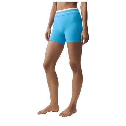 alo Women's Airbrush High-Waist Better Together Short Azure Blue/White
