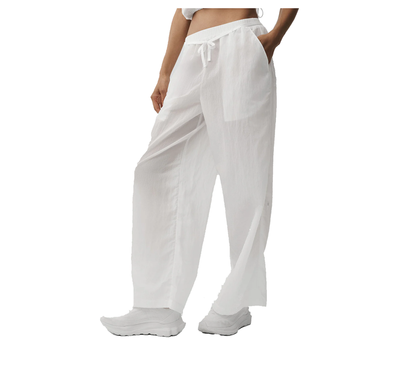 alo Women's Ripstop Electric Straight Leg Pant White