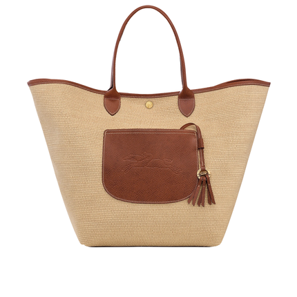 Longchamp Women's Le Pliage Collection L Basket Bag Canvas Brown