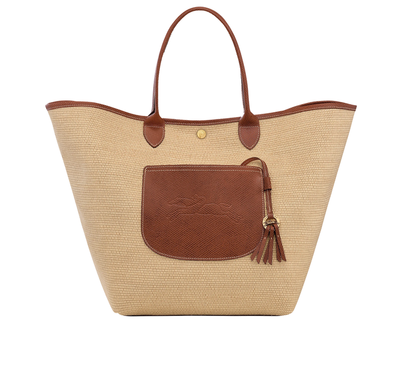 Longchamp Women's Le Pliage Collection L Basket Bag Canvas Brown
