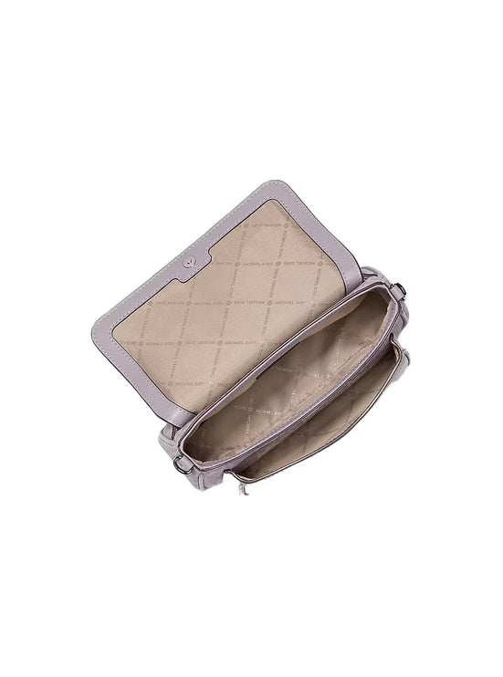 Michael Kors Women's Jet Set Travel Small Signature Logo Crossbody Bag With Pouch Lilac/Silver