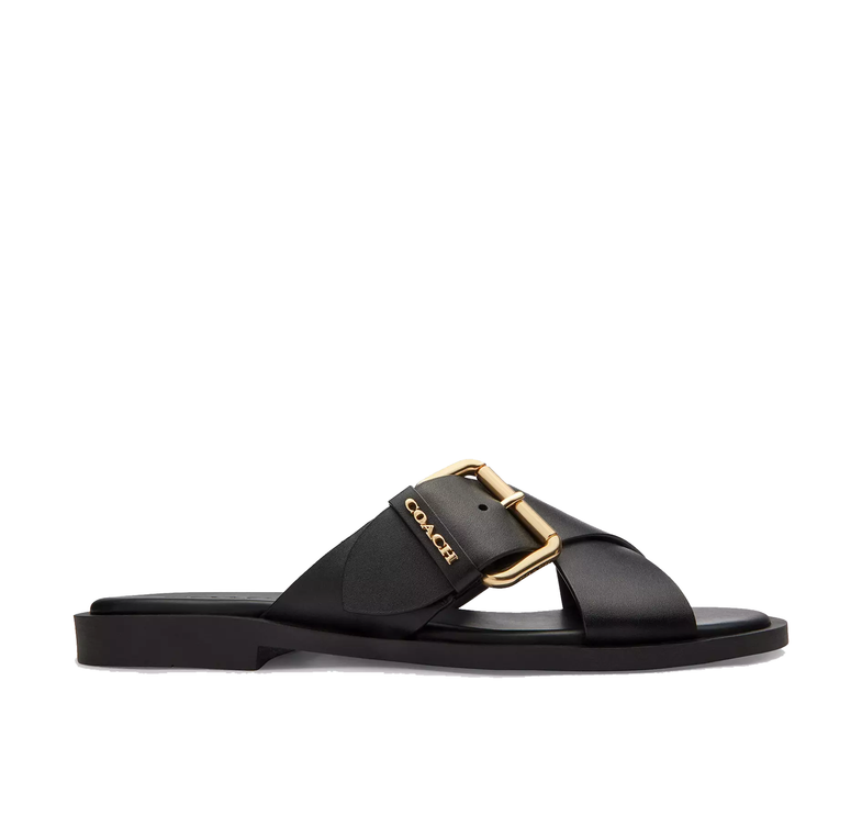 Coach Women's Crisscross Buckle Sandal Black