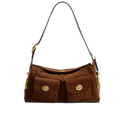 Coach Women's Turnlock Haversack Bag Brass/Warm Brown