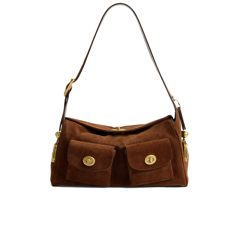 Coach Women's Turnlock Haversack Bag Brass/Warm Brown