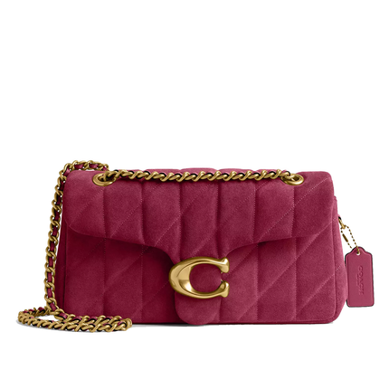 Coach Women's Tabby Shoulder Bag 26 With Quilting Brass/Dark Fuchsia