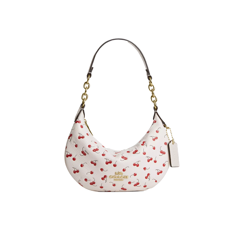 Coach Women's Mini Payton Bag With Cherry Print Gold/Chalk Multi