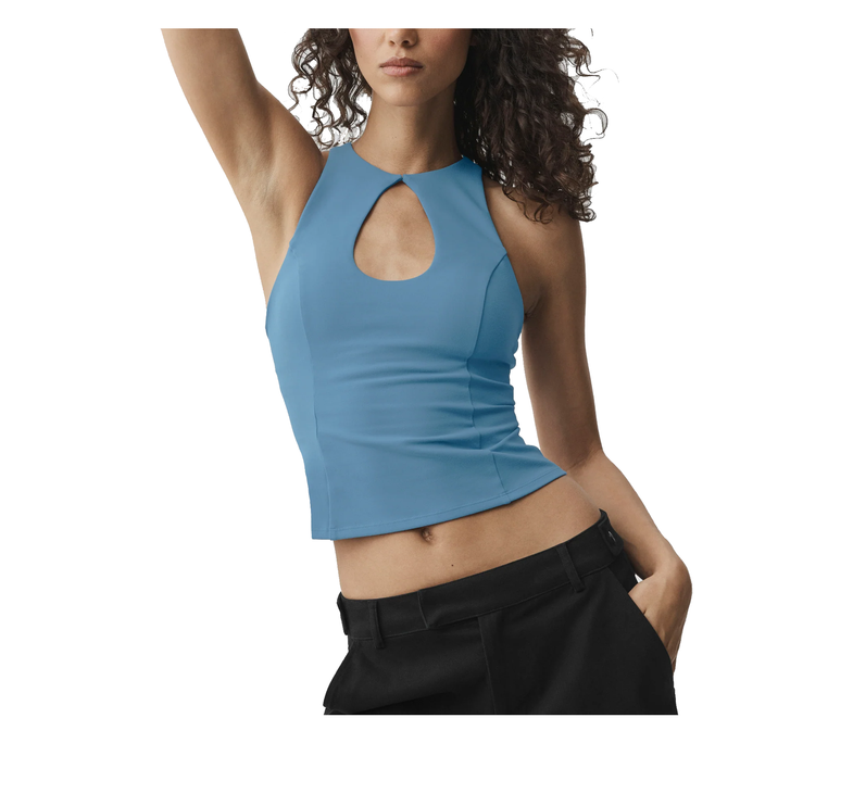 alo Women's Airbrush Lock In Bra Tank California Blue