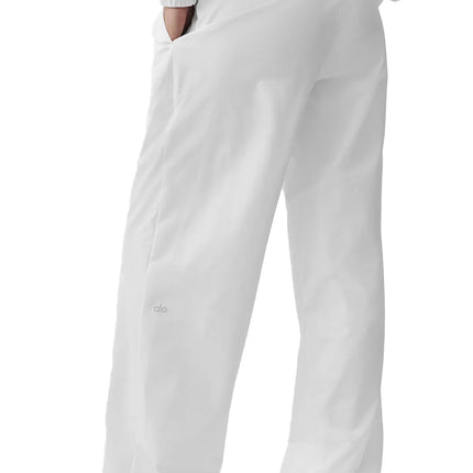 alo Women's Suit Up Trouser (Long) White/Black