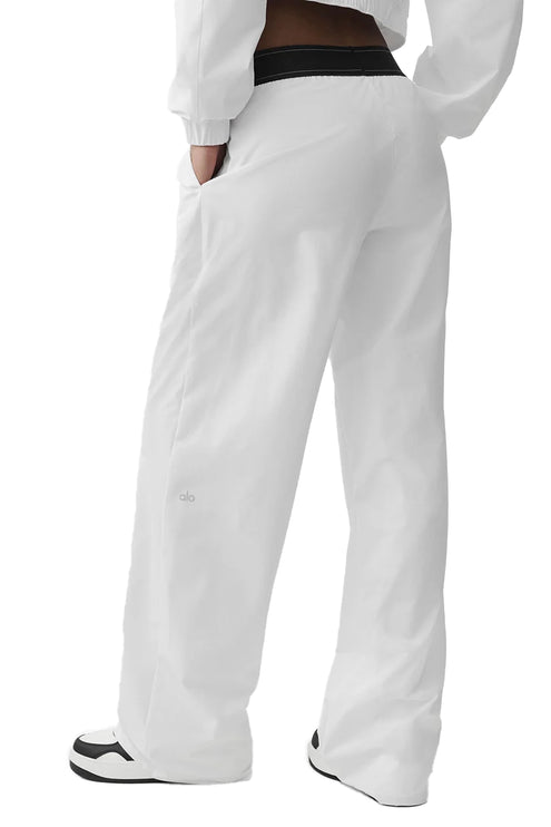 alo Women's Suit Up Trouser (Long) White/Black